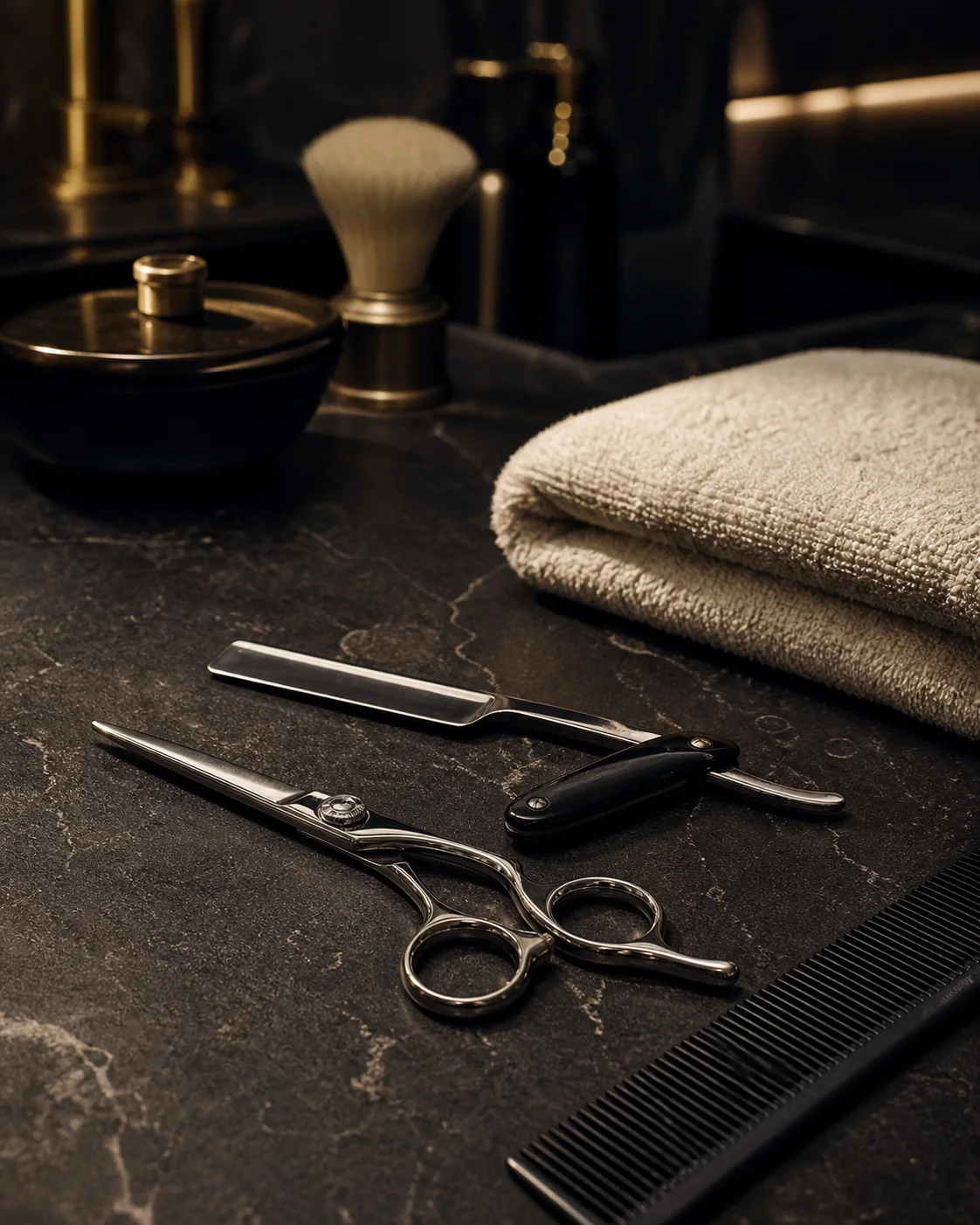 Barber-Werkzeuge im Studio